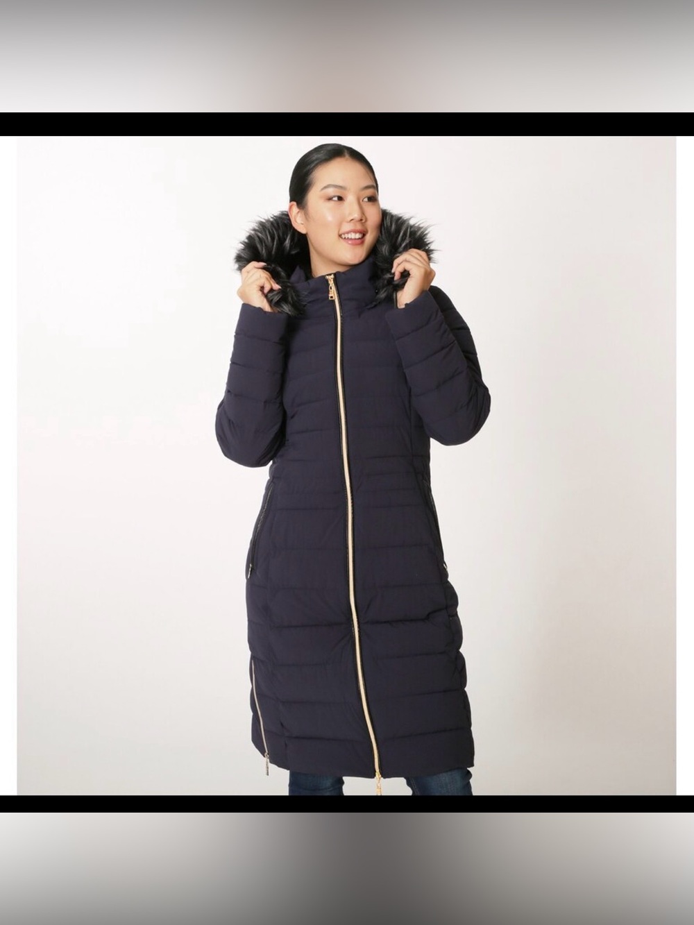 Nuage ladies long jacket with detachable hood